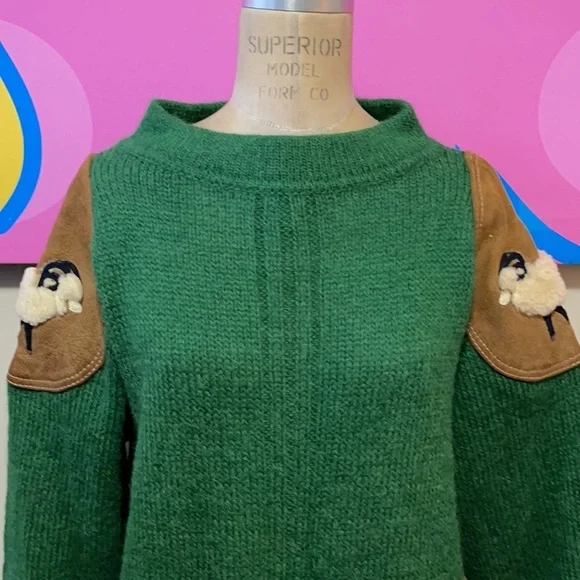 ICEBERG Green Wool Alpaca Ram Sweater - Picture 3 of 14